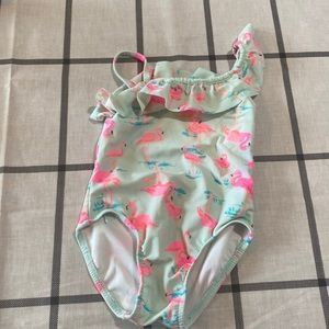 Flamingo one piece bathsuit